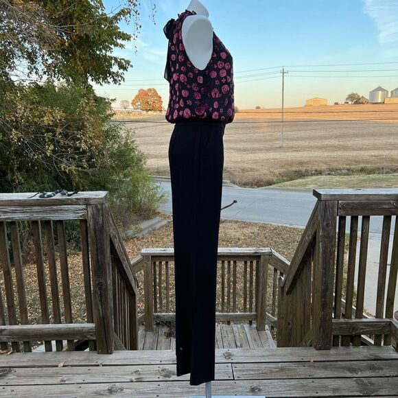 Ramy Brooke Black Leona Burnout Jumpsuit New Size 8 - Picture 5 of 11